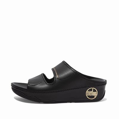 Fitflop Women's SHUV Limited Edition Two Bar Slides Sandals - Black, AT4957381